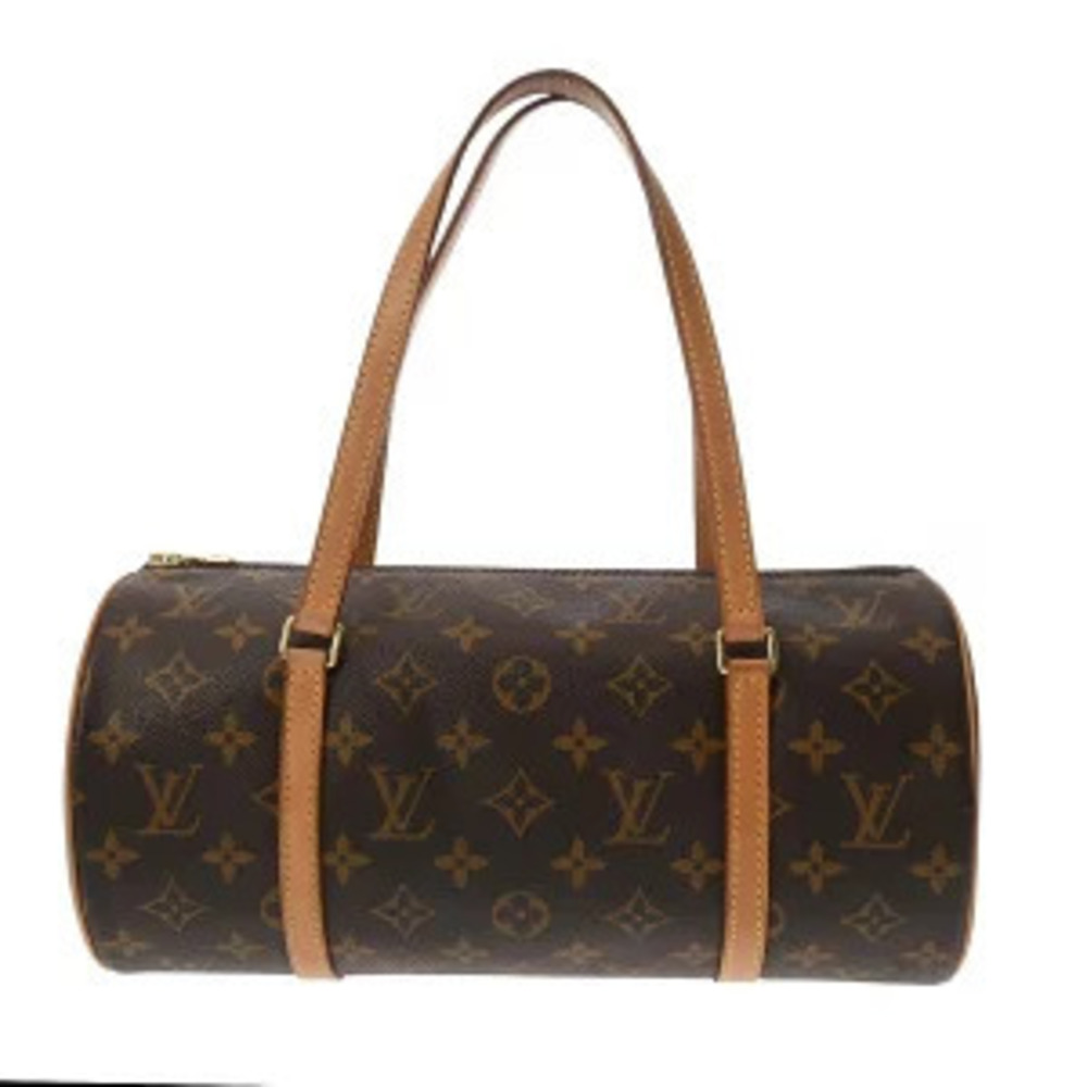 Louis Vuitton Monogram Papillon Canvas Top Handle Bag Brown